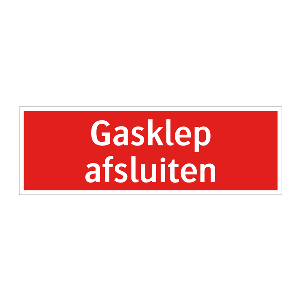 Gasklep afsluiten & Gasklep afsluiten & Gasklep afsluiten & Gasklep afsluiten & Gasklep afsluiten