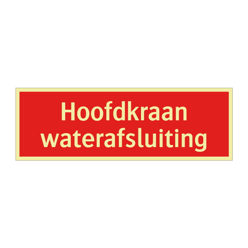 Hoofdkraan waterafsluiting & Hoofdkraan waterafsluiting & Hoofdkraan waterafsluiting
