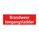 Brandweer toegangsladder & Brandweer toegangsladder & Brandweer toegangsladder