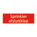Sprinkler afsluitklep & Sprinkler afsluitklep & Sprinkler afsluitklep & Sprinkler afsluitklep