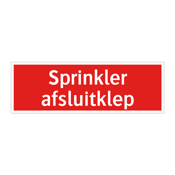 Sprinkler afsluitklep & Sprinkler afsluitklep & Sprinkler afsluitklep & Sprinkler afsluitklep