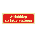 Afsluitklep sprinklersysteem & Afsluitklep sprinklersysteem & Afsluitklep sprinklersysteem