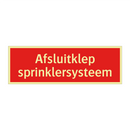 Afsluitklep sprinklersysteem & Afsluitklep sprinklersysteem & Afsluitklep sprinklersysteem