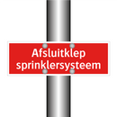 Afsluitklep sprinklersysteem & Afsluitklep sprinklersysteem & Afsluitklep sprinklersysteem