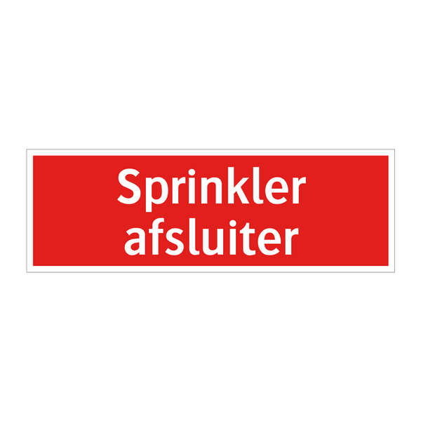 Sprinkler afsluiter & Sprinkler afsluiter & Sprinkler afsluiter & Sprinkler afsluiter