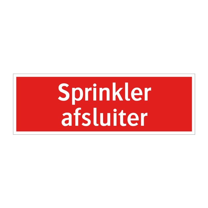 Sprinkler afsluiter & Sprinkler afsluiter & Sprinkler afsluiter & Sprinkler afsluiter