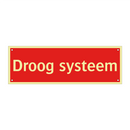 Droog systeem & Droog systeem & Droog systeem & Droog systeem