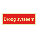 Droog systeem & Droog systeem & Droog systeem & Droog systeem & Droog systeem & Droog systeem