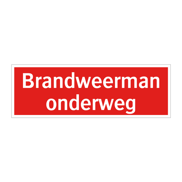 Brandweerman onderweg & Brandweerman onderweg & Brandweerman onderweg & Brandweerman onderweg