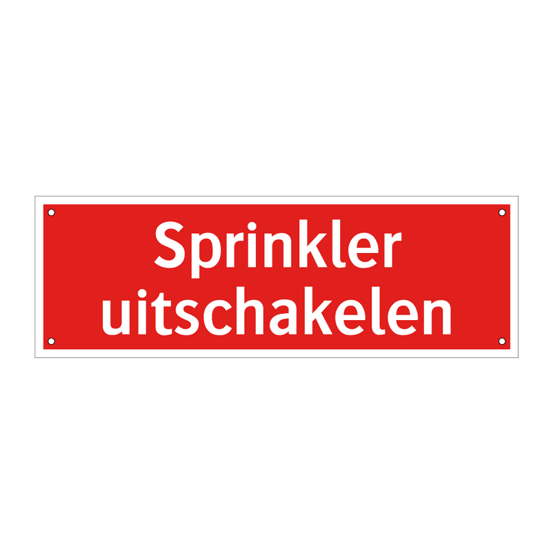 Sprinkler uitschakelen & Sprinkler uitschakelen & Sprinkler uitschakelen & Sprinkler uitschakelen