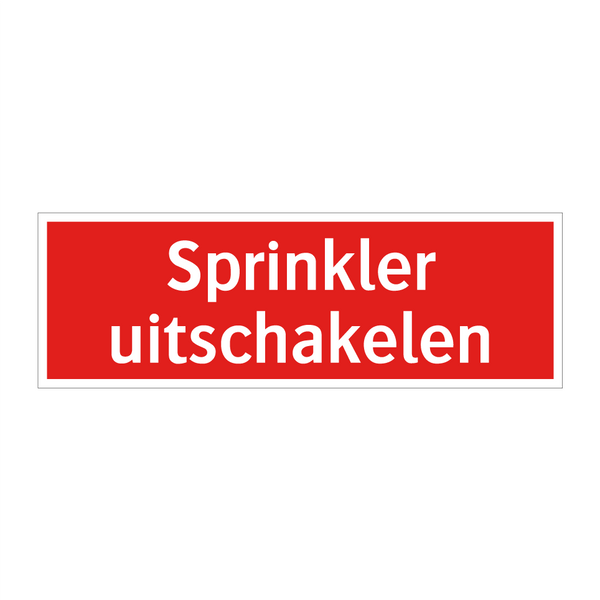 Sprinkler uitschakelen & Sprinkler uitschakelen & Sprinkler uitschakelen & Sprinkler uitschakelen