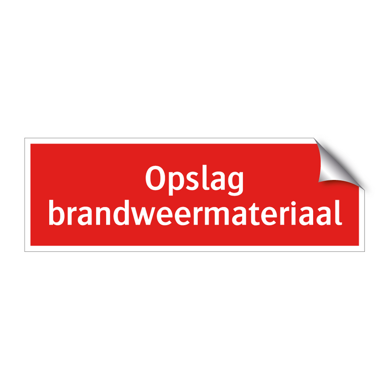 Opslag brandweermateriaal & Opslag brandweermateriaal & Opslag brandweermateriaal