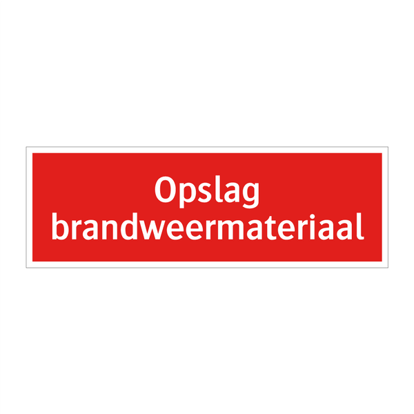 Opslag brandweermateriaal & Opslag brandweermateriaal & Opslag brandweermateriaal