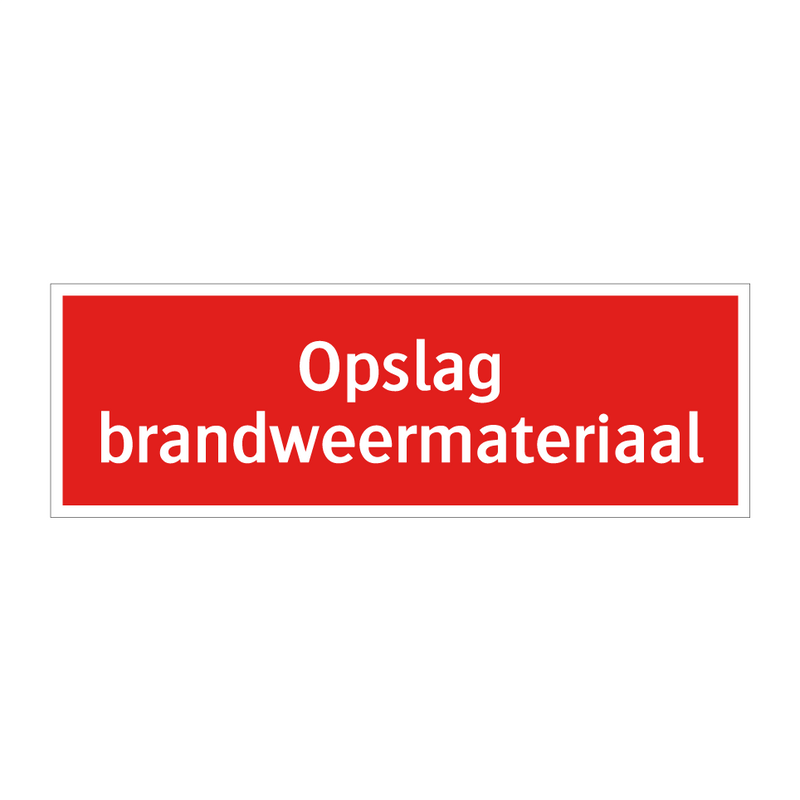 Opslag brandweermateriaal & Opslag brandweermateriaal & Opslag brandweermateriaal