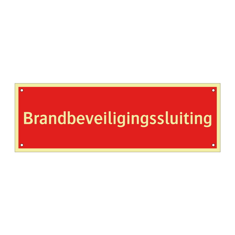 Brandbeveiligingssluiting