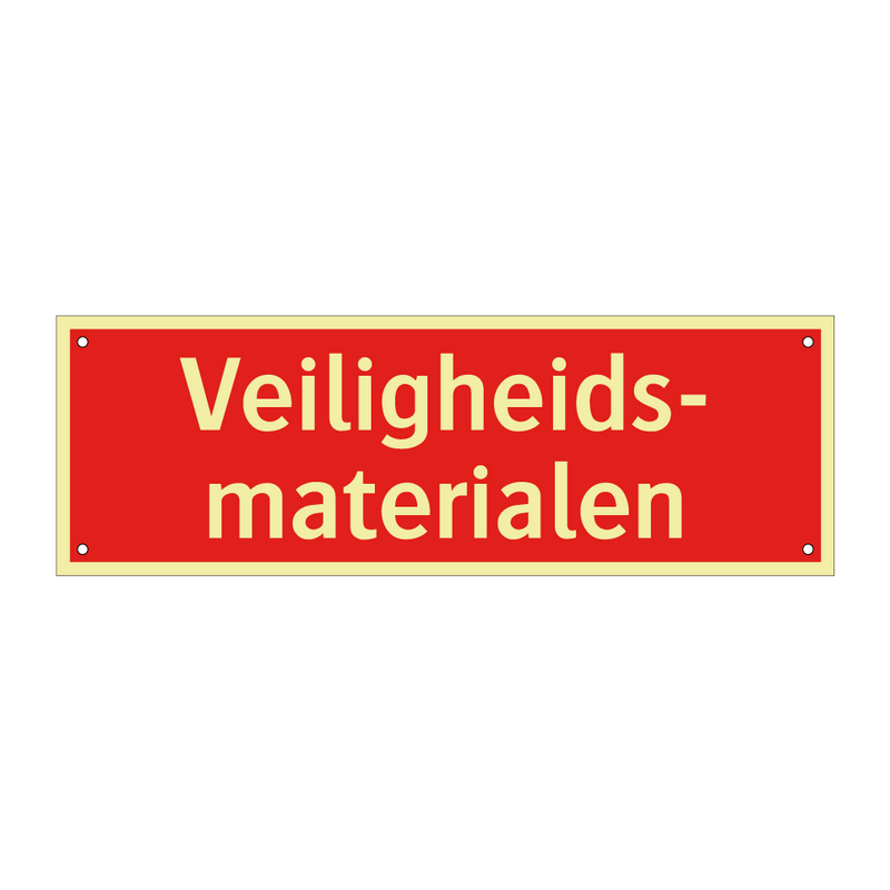Veiligheids- materialen & Veiligheids- materialen & Veiligheids- materialen