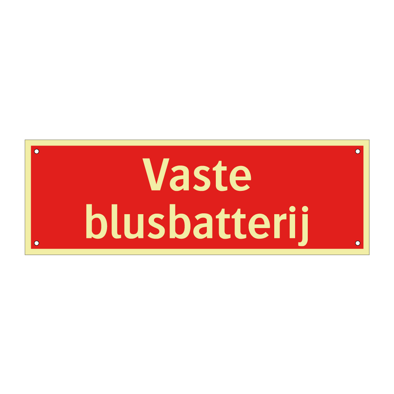 Vaste blusbatterij & Vaste blusbatterij & Vaste blusbatterij & Vaste blusbatterij