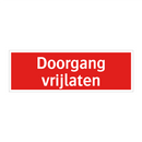 Doorgang vrijlaten & Doorgang vrijlaten & Doorgang vrijlaten & Doorgang vrijlaten