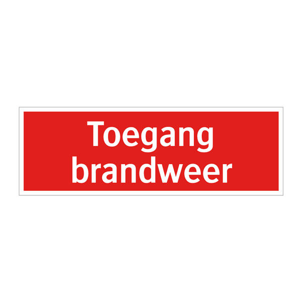 Toegang brandweer & Toegang brandweer & Toegang brandweer & Toegang brandweer & Toegang brandweer