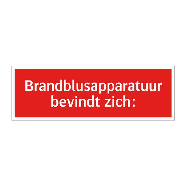 Brandblusapparatuur bevindt zich: & Brandblusapparatuur bevindt zich:
