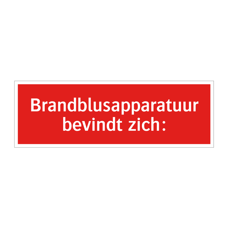Brandblusapparatuur bevindt zich: & Brandblusapparatuur bevindt zich: