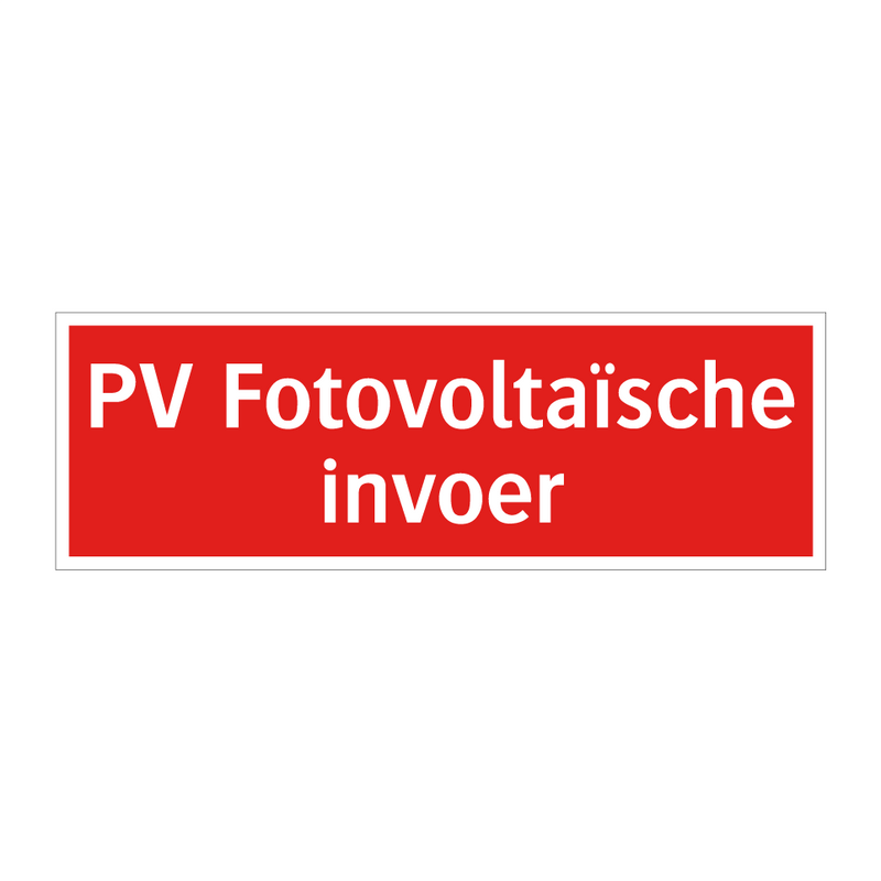PV Fotovoltaïsche invoer & PV Fotovoltaïsche invoer & PV Fotovoltaïsche invoer