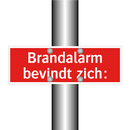 Brandalarm bevindt zich: & Brandalarm bevindt zich: & Brandalarm bevindt zich: