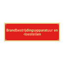 Brandbestrijdingsapparatuur en -toestellen & Brandbestrijdingsapparatuur en -toestellen