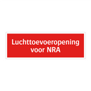 Luchttoevoeropening voor NRA & Luchttoevoeropening voor NRA & Luchttoevoeropening voor NRA