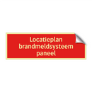 Locatieplan brandmeldsysteem paneel & Locatieplan brandmeldsysteem paneel