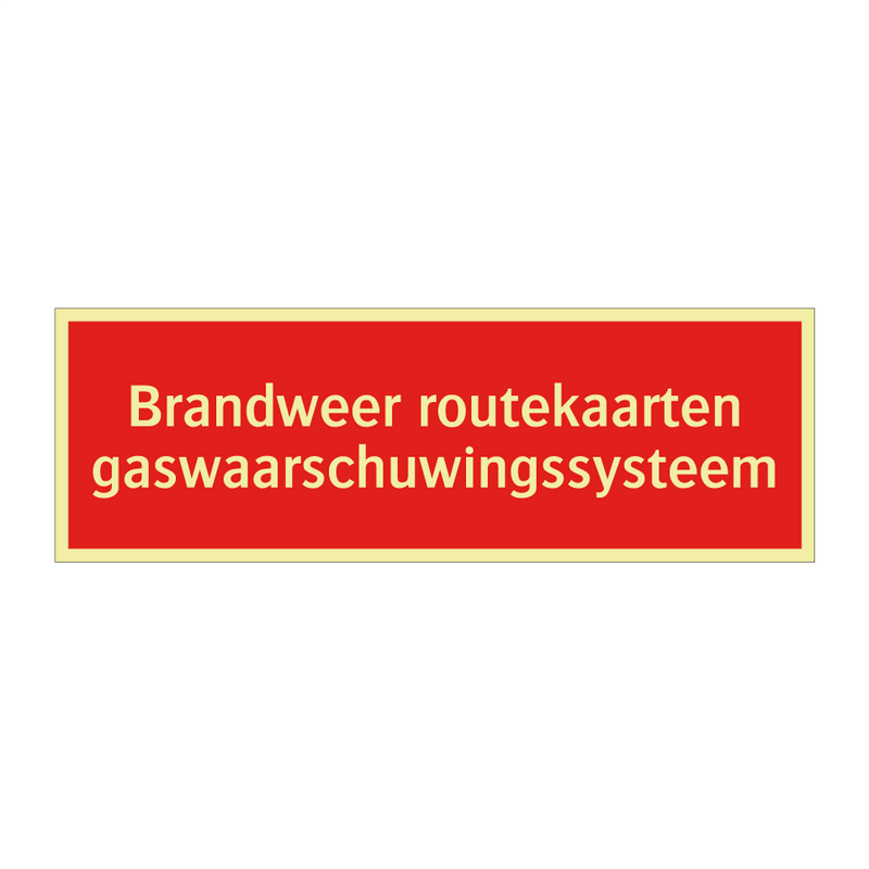 Brandweer routekaarten gaswaarschuwingssysteem & Brandweer routekaarten gaswaarschuwingssysteem