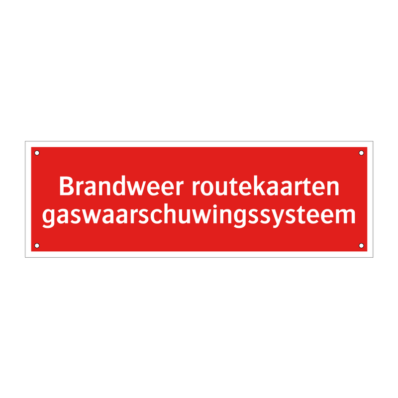 Brandweer routekaarten gaswaarschuwingssysteem & Brandweer routekaarten gaswaarschuwingssysteem