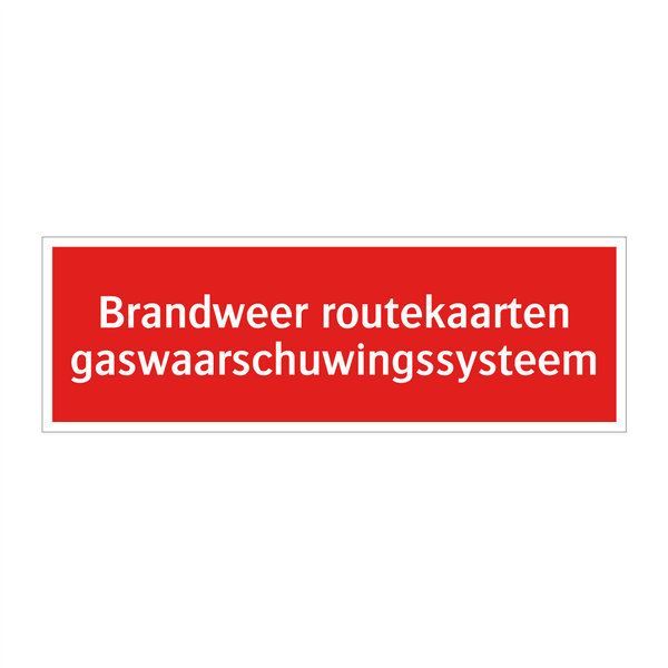 Brandweer routekaarten gaswaarschuwingssysteem & Brandweer routekaarten gaswaarschuwingssysteem