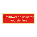 Brandweer bluswater voorziening & Brandweer bluswater voorziening & Brandweer bluswater voorziening