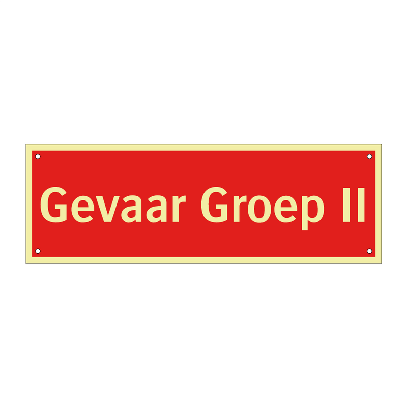 Gevaar Groep II & Gevaar Groep II & Gevaar Groep II & Gevaar Groep II