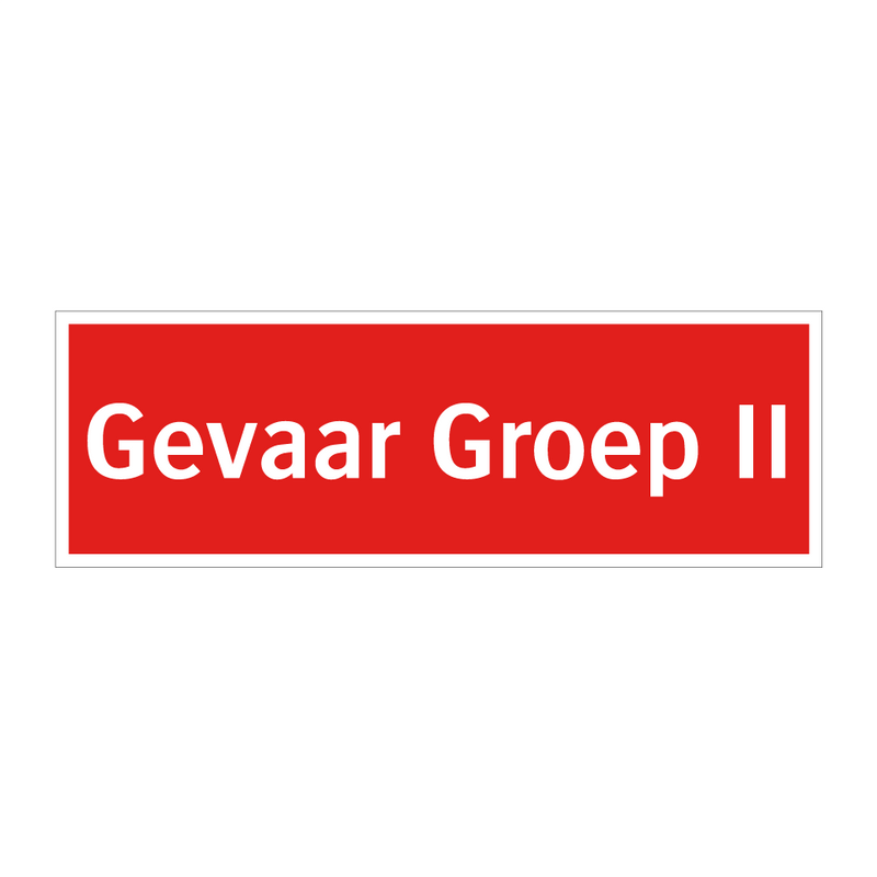 Gevaar Groep II & Gevaar Groep II & Gevaar Groep II & Gevaar Groep II & Gevaar Groep II