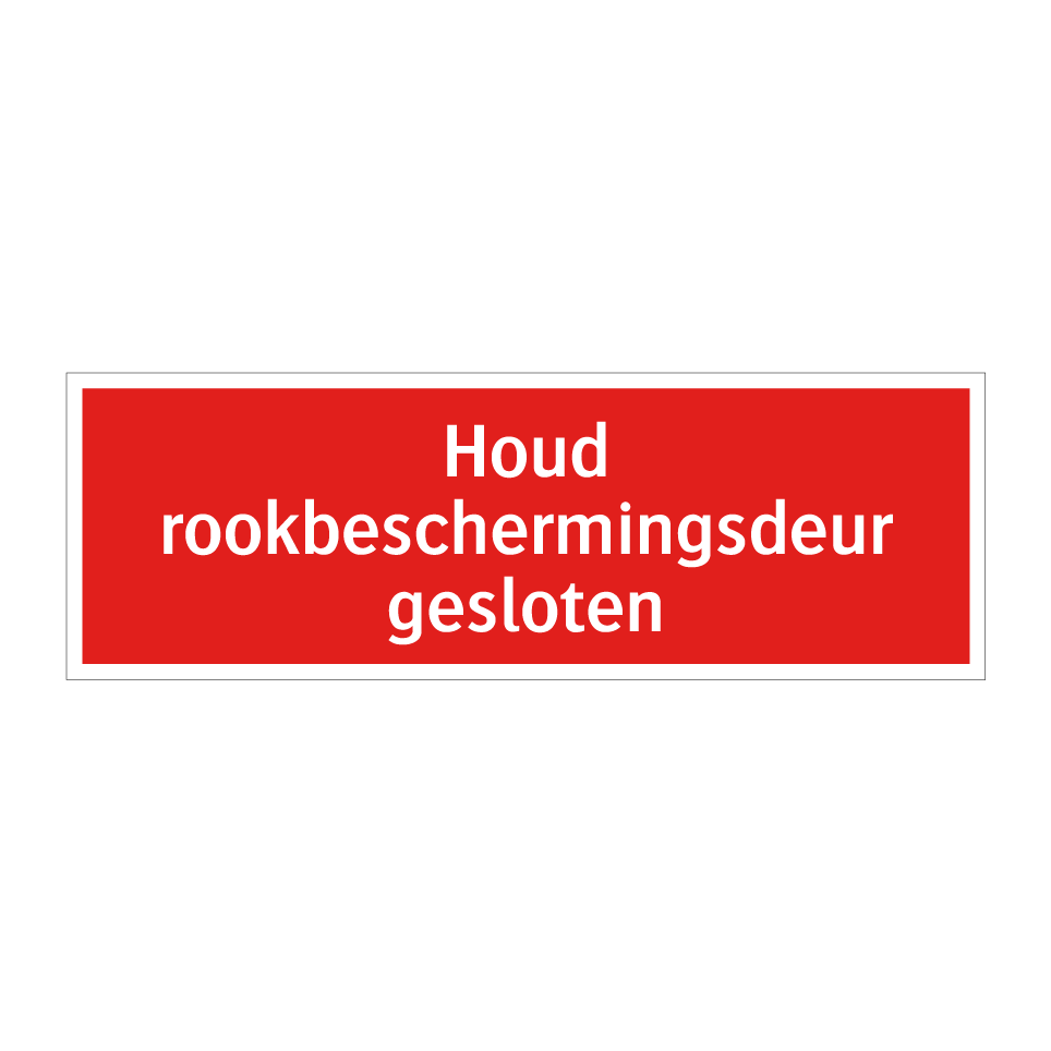 Koop Houd rookbeschermingsdeur gesloten bord | SignOnline | NL-F376