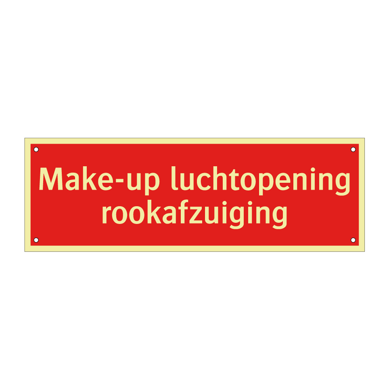 Make-up luchtopening rookafzuiging & Make-up luchtopening rookafzuiging
