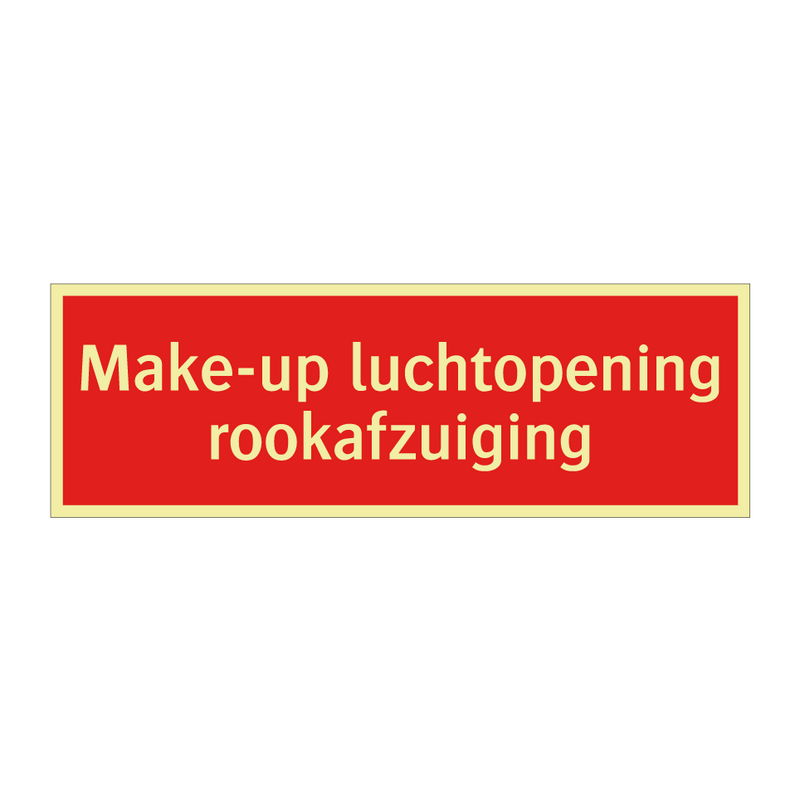 Make-up luchtopening rookafzuiging & Make-up luchtopening rookafzuiging