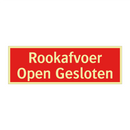 Rookafvoer Open Gesloten & Rookafvoer Open Gesloten & Rookafvoer Open Gesloten