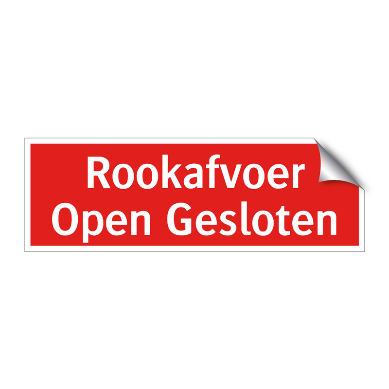 Rookafvoer Open Gesloten & Rookafvoer Open Gesloten & Rookafvoer Open Gesloten