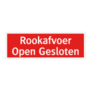 Rookafvoer Open Gesloten & Rookafvoer Open Gesloten & Rookafvoer Open Gesloten