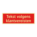 Tekst volgens klantvereisten & Tekst volgens klantvereisten & Tekst volgens klantvereisten