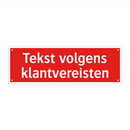 Tekst volgens klantvereisten & Tekst volgens klantvereisten & Tekst volgens klantvereisten