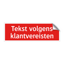 Tekst volgens klantvereisten & Tekst volgens klantvereisten & Tekst volgens klantvereisten
