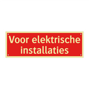 Voor elektrische installaties & Voor elektrische installaties & Voor elektrische installaties