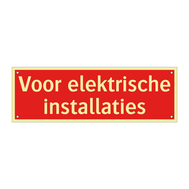 Voor elektrische installaties & Voor elektrische installaties & Voor elektrische installaties