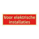 Voor elektrische installaties & Voor elektrische installaties & Voor elektrische installaties