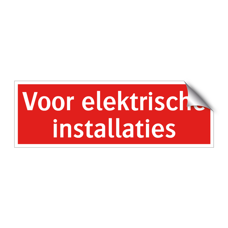 Voor elektrische installaties & Voor elektrische installaties & Voor elektrische installaties