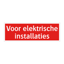 Voor elektrische installaties & Voor elektrische installaties & Voor elektrische installaties